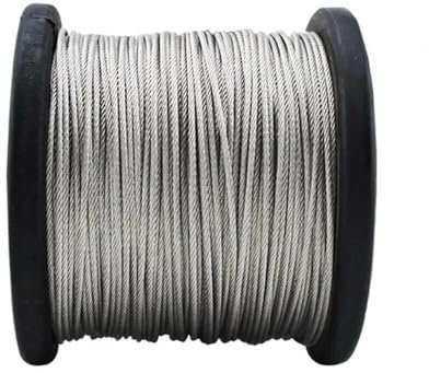 GFDSGRE Stahlseil 7x19 Strang 1mm-20mm Kern Drahtseile Hebe Metallkabel (304) Edelstahl Drahtseil(10mm)