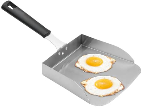 SVCEQZE Barbecue Spatula for BBQ, Stainless Steel Grill Turner and Meat Spatula, Heat Resistant Reversible Shovel, BBQ Accessories, Outdoor Cooking, Camping