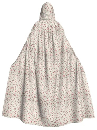 Unkhtt Bonita capa con capucha con estampado de cerezas rojas para hombres, mujeres, adolescentes y niños, para carnaval, fiestas de disfraces de Halloween, cosplay