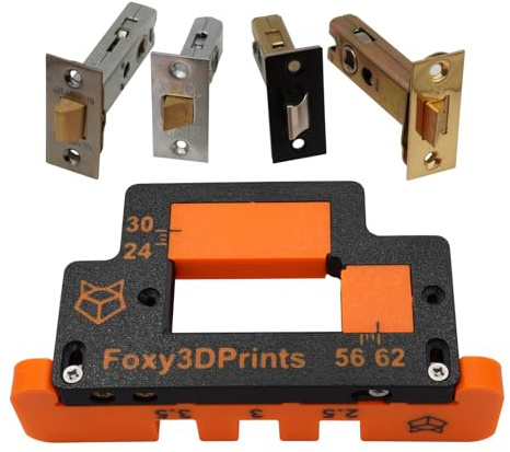 Universal Adjustable Jig Router Template for Tubular Mortice Latch Door Facepates
