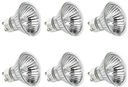 Cozy Villa Candle Warmer Lamp Bulb GU10 120V 50W, Halogen Light Bulbs, MR16 GU10+C Wax Warmer Bulbs with Dimmable, 2700K Warm White, Pack of 6