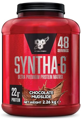 BSN Syntha 6 Ultra-Premium Protein Powder for muscle growth and repair, Low Sugar High Protein, Chocolate Mudslide Flavour, 48 Servings, 2.26 kg