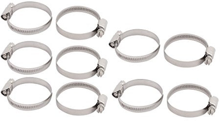 sourcing map 10stk Schlauchschelle 32mm-50mm Dmr Bereich Metall deutscher Typ einstellbar DE de