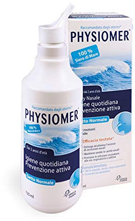 PHYSIOMER Spray Nasale Soluzione Isotonica Igiene Quotina, Multicolore, 135 Millilitri