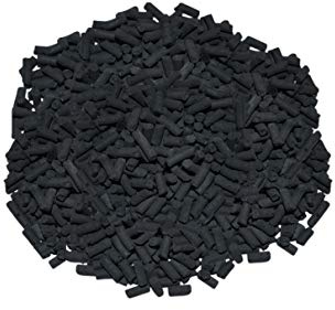 HELO 5 kg Aktivkohle Pellets (B) mit hoher Adsorptionsfähigkeit, hochporöser Struktur und großer innerer Oberfläche (1,0 kg entspricht ca. 500.000 m²), Pellets Ø ca. 3-4 mm, Länge: ca. 3-15 mm