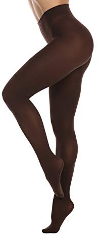 EVERSWE Women's 80 Den Soft Opaque Tights, Women's Tights (Large-X-Large, Coffee)