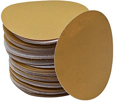 findmall Hook Loop Pads Sanding Disc 6-Inch NO-Hole 100Pcs Aluminum Oxide Round Flocking Sandpaper Fit for Sanding Grinder Polishing Accessories (60 80 120 180 240 320) Grit
