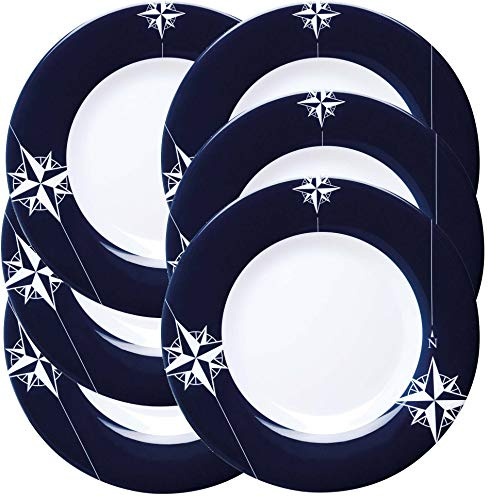 Marine Business Northwind Lot de 6 assiettes plates rondes 25 cm