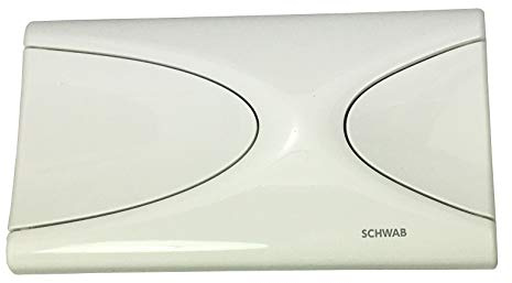 Drückerplatte Abdeckplatte Betätigungsplatte TARGA Weiß 2-Mengen-Spülung modern elegant