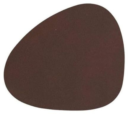 LindDNA Curve Glasuntersetzer aus Nupo Leder in der Farbe Dunkelbraun, Maße: 11cm x 13cm, 981072