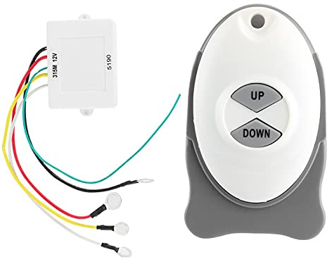 Akozon Anker-Fernwinde-Funkschalter 12V Anker-Ankerwinde-Funkschalter Empfänger Wasserdichter Segeltrimm-Controller Marine Bootszugang für Ankerwinsch-Schalter Anker-Fernschalter Segeltrimm-Steuerung