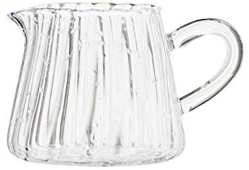 Liudan Gravy Boats Household Heat-resistant Glass Teapot Daily Fruit Juice Drink Can British Coffee Milk Jug Microwave-heated Milk Cup, Suitable for Family Cafes Sauce Jug (Size : Round bottom)