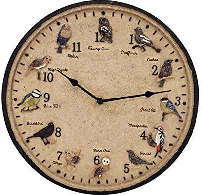 LOVIVER Quarz Wanduhr Zum Aufhängen Im Freien, Kunstharz, Zum Dekorieren des Gartens, Schlafzimmers