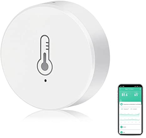 ZigBee Thermometer Hygrometer:Drahtloser intelligenter Temperatur-Feuchtigkeitsmonitor mit App-Benachrichtigungen,Datenspeicherung und Export,Temperatur-Feuchtigkeitssensor,kompatibel mit Alexa (1Pcs)