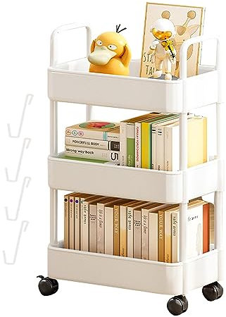 lembrd Rollwagen Mit 3/4 Ebenen, Kunststoff Aufbewahrungswagen Servierwagen Küchenwagen Multifunktionswagen Mobile Aufbewahrungsbox Für Küche, Badezimmer, Büro
