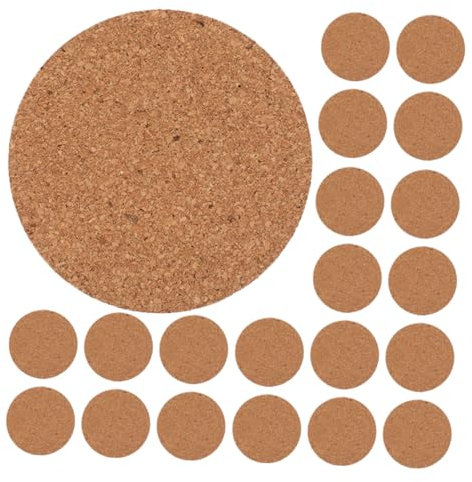 MUCKLILY 50piezas Posavasos De Corcho Unidades Antirruído Decoración Comedor Resistente para Mesa Centro