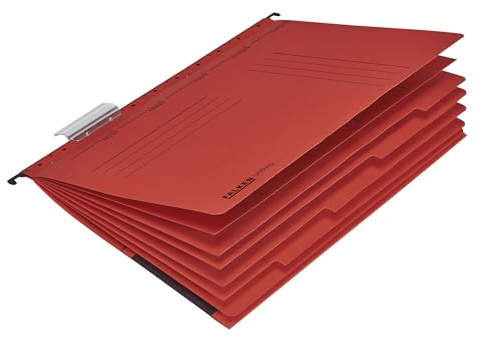 Original Falken 20er Pack Projekthefter und Personalhefter UniReg. Made in Germany. Aus Recycling-Karton für DIN A4 kaufmännische Heftung rot Blauer Engel Personalakte Personalmappe