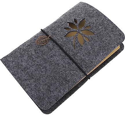 STOBOK Filz Notizbuch A6 Mit Durchbrochenem Rosenmuster Memo Notizblock Mit Umweltfreundlichem Papier Reisetagebuch Und Tagebuch Für Schüler Und Büro