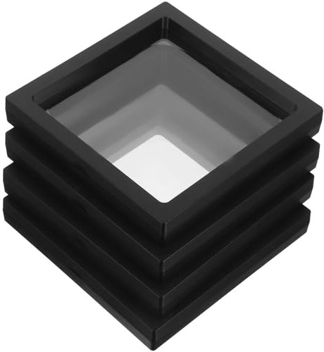GALPADA Présentoir à Bijoux Flottant Carré En Film Pe Transparent 14x14 Cm, Lot De 4, Protection Anti-frottement, Pour Exposition Et Rangement Sécurisé