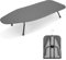IBVIVIC Asse da stiro pieghevole piccolo asse da stiro in rete metallica con piedini antiscivolo per uso domestico, 81 cm x 30,5 cm, grigio