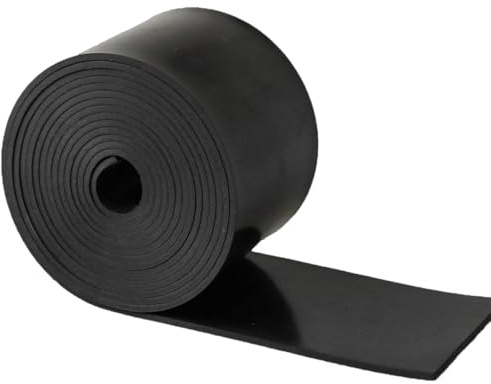 ALI2 Gummiband 100 mm × 2 mm × 3 m, gummiplåt, gummirulle, platt gummitätning, gummimatta, gummiplatta, neopren, halkfritt gummi (svart, 100 mm × 2 mm × 3 m)