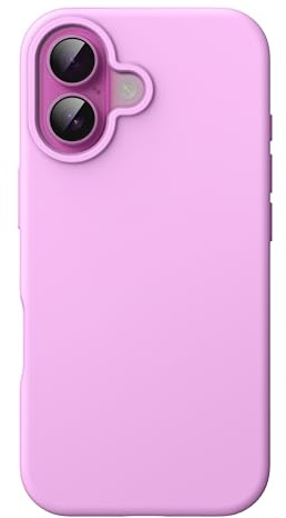 JETech Silikon Hülle für iPhone 16, Rosa | Seidig Weiches Gefühl, Stoßschutz, Kratzfest, Mikrofaser-Innenfutter