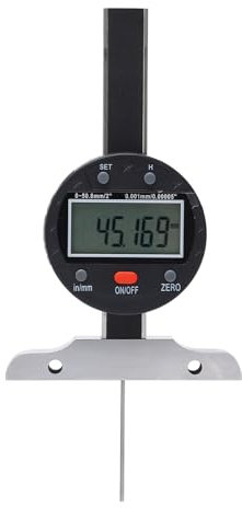 Misuratore di profondità elettronico Display digitale ad alta precisione Mm in unità USB Thin Rod Profondimetro Gamma 0-50.8mm Misuratore di profondità elettronico Misuratore di profondità digitale