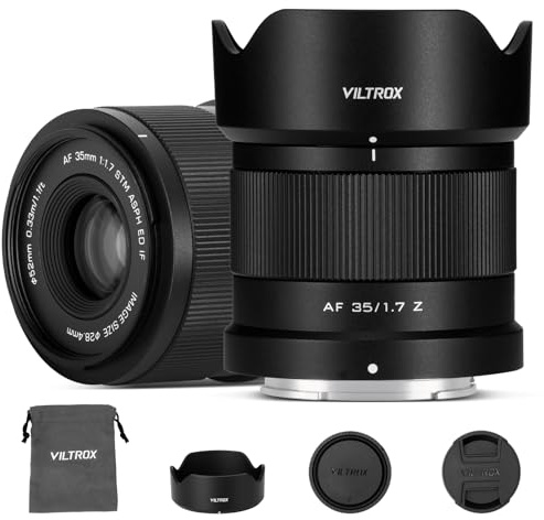 VILTROX 35mm F1.7 APS-C Prime Autofocus Lenses for Nikon Z Mount STM Camera Lenses Standard Camera Lenses Large Aperture Compatible for Nikon Z9 Z8 Z7 Z6 Z5 Z50 Z30 ZFC