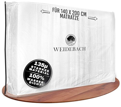 WEIDEBACH® robuste Matratzenhülle, 100% dicht,150x240 cm (für 140 x 200 cm) DOPPELBETT-MATRATZEN, Matratzenbeutel mit Reißverschluss, Aufbewahrungstasche Matratzen, Lagerung&Transport | DOPPELBETT-MATRATZEN, Matratzenbeutel mit Reißverschluss, Aufbewahrungstasche Matratzen, Lagerung&Transport - fertig.