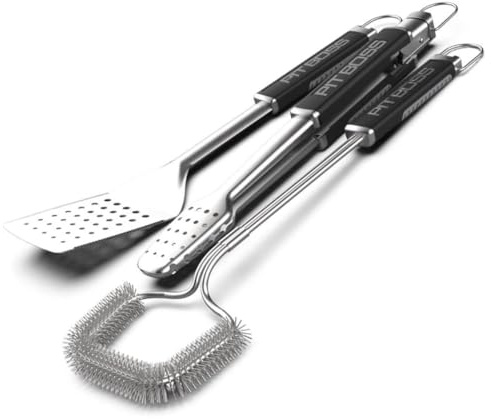 PIT BOSS - Küchenutensilien-Set aus Edelstahl – 3 Stück