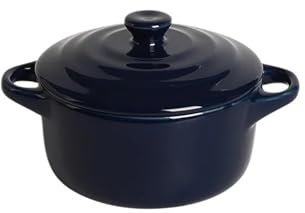 Zuppiera in ceramica Pentola for stufato impermeabile Pentola for zuppa in ceramica con coperchio Pentola for stufato biauricolare Nido for uccelli for uso domestico Ciotola for stufato speciale for u