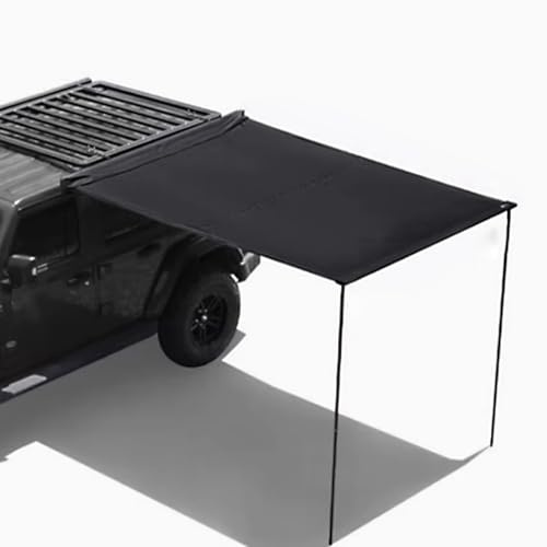 QSNYJPL Toldo Furgoneta Camper Negro para Coche, SUV, Camioneta, Furgoneta, Fácil de Instalar, Avance Caravana Material de Vinilo Negro Resistente A La Intemperie(200x250 cm/79x98 in)