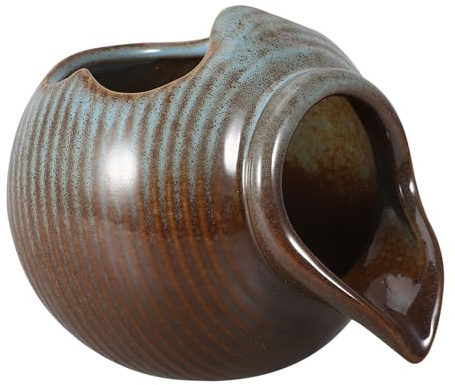 HOLIDYOYO Decorative Ceramic Fountain Jar Circulating Water Pottery Garden Jar Water Flow for Indoor Outdoor Decor