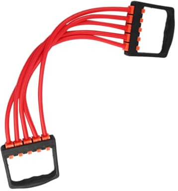 Expander de Poitrine Réglable à Ressort, 5 Cordes, TPE Caoutchouc