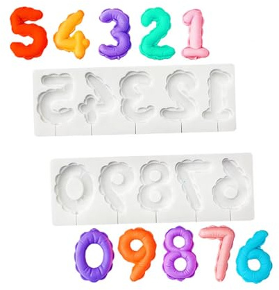 Balloon Number Silicone Mold Baking Tools Mould Mold for Chocolate Candy Soap