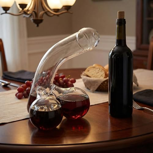 Divertente caraffa per whisky, dispenser per vino rosso in vetro, regalo per fidanzato o marito, caraffa per liquori creativa per bar, feste, compleanni o addio al celibato