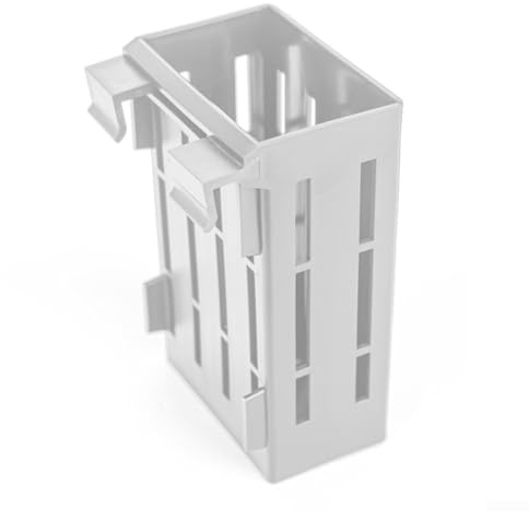Oniissy 5-Piece Hanging Aquarium Plant Holder Set with Drainage Holes for Aquatic Plants, Fish Tank Plant Cups and Baskets for Aquaponic Cultivation(White)