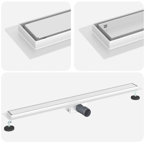 vidaXL 2 i 1 Duschavlopp Silver 100 cm Rostfritt Stål 304