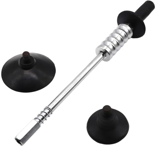 Gettimore Kit professionale per riparazione ammaccature auto con ventose grandi e piccole e martello per riparazione carrozzeria auto senza vernice, argento A