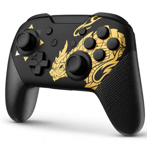 SP LLC. Wireless Third-Party Controller Compatible with Switch/Switch Lite/Switch OLED, Bluetooth Gamepad with Dual Vibration, Motion Control, Turbo Function, USB-C Rechargeable Remote Controller