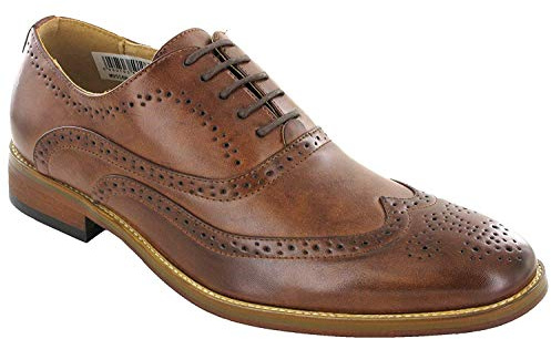 Goor Brogue-skor för män smarta kontor kväll M9556 UK 6-14, - Brun - 9 UK