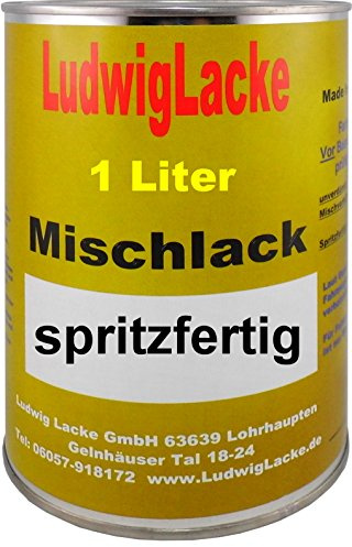 LudwigLacke 1 Liter spritzfertiger Autolack für BMW Arktissilber Farbcode 309 Bj. 1988-2002