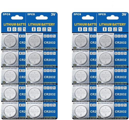 Batería de Litio CR2032 3V, botón electrónico de la célula de la Moneda para los Relojes de Las calculadoras de los Juguetes (20 Pilas)