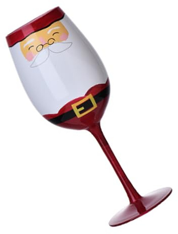 zuousxbs Verrerie Décorative sur Le Thème Noël Tasse À Boire en Verre À Pieds Hauts pour Les Fêtes Les Événements Vacances Verres À Eau