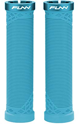 Funn Hilt Mountainbike-handtag för styret med enkel låsning på klämman med 22 mm innerdiameter, unika mönstrade cykelhandtag för MTB (Turkis)