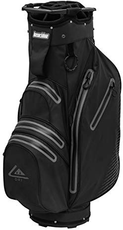 Longridge Elements Borsa impermeabile per carrello da golf con divisorio a 14 vie, Nero/Grigio