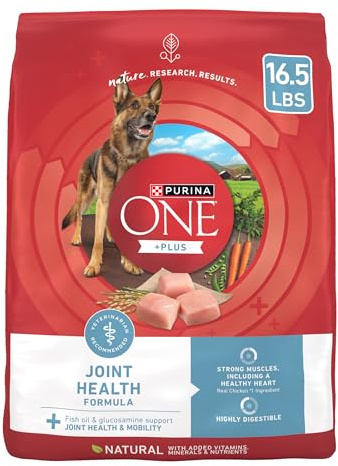 Purina ONE Plus Joint Health Formula Natural With Added Vitamins, Minerals and Nutrients Dry Dog Food - 16.5 lb. Bag