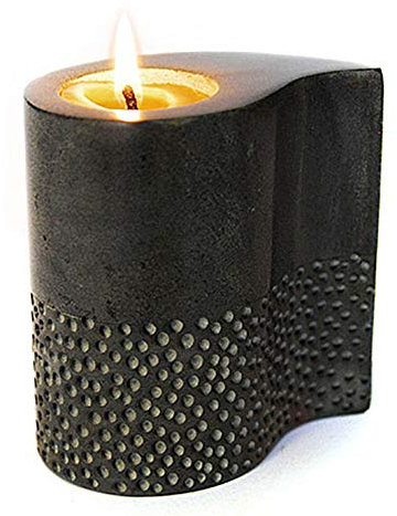 mitienda mit Liebe gemacht Teelichthalter Schnecke, Kerzenhalter für Teelicht, Handmade, Teelicht aus Speckstein, Geschenkidee