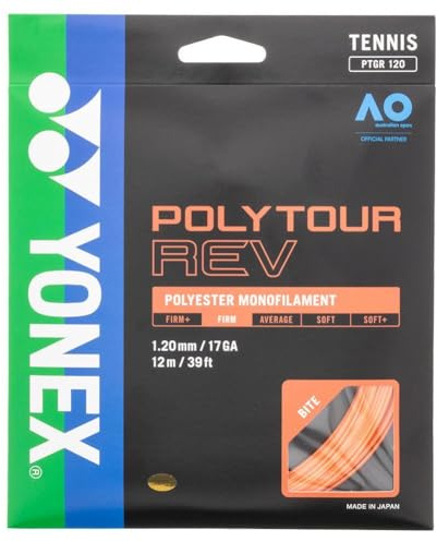 YONEX Poly Tour REV Einzelset 12 m, Farbe:Orange, Durchmesser:1.30