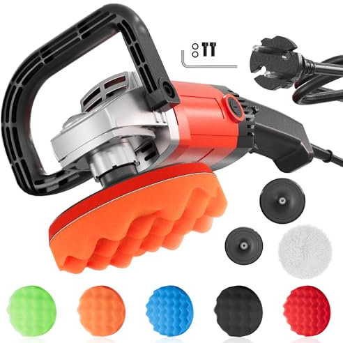 Wiltec Lucidatrice 1200W Levigatrice a 6 livelli fino a 3000rpm Smerigliatrice rotativa Set